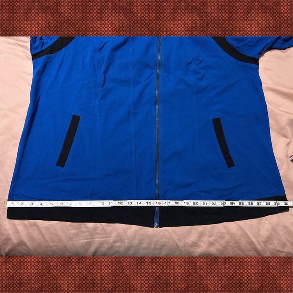 Linea Leisure by Louis Dell'Olio Knit Jacket, 2X Baltic Blue A267866 - Picture 14 of 15